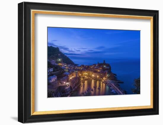 Italy, Cinque Terre, Vernazza at Dawn-Rob Tilley-Framed Photographic Print