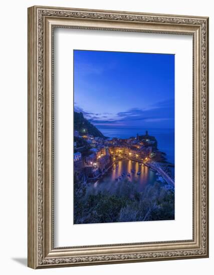 Italy, Cinque Terre, Vernazza at Dawn-Rob Tilley-Framed Photographic Print