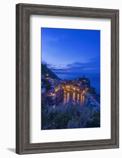 Italy, Cinque Terre, Vernazza at Dawn-Rob Tilley-Framed Photographic Print