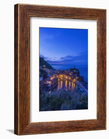 Italy, Cinque Terre, Vernazza at Dawn-Rob Tilley-Framed Photographic Print