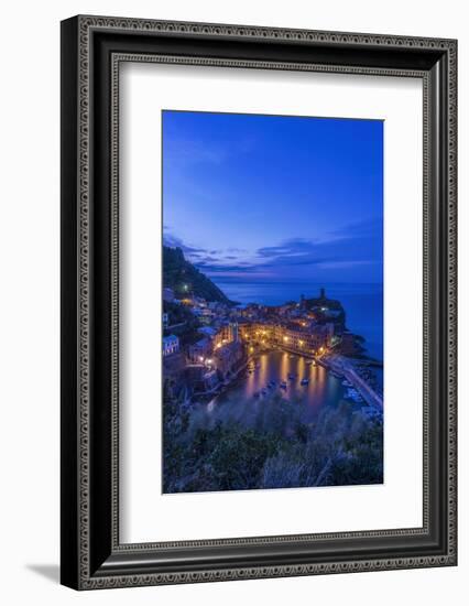 Italy, Cinque Terre, Vernazza at Dawn-Rob Tilley-Framed Photographic Print