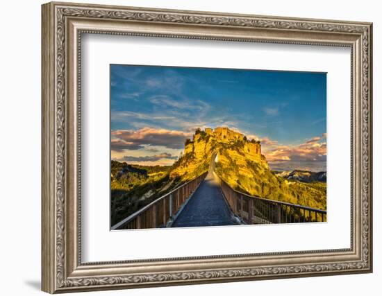 Italy, Civita, Bridge to Civita-Hollice Looney-Framed Photographic Print