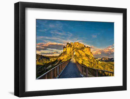 Italy, Civita, Bridge to Civita-Hollice Looney-Framed Photographic Print