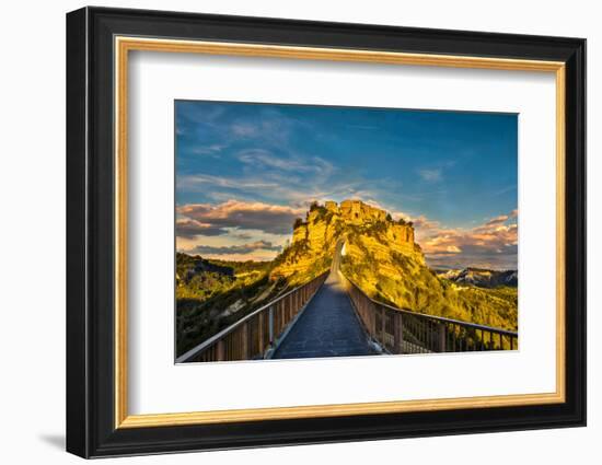 Italy, Civita, Bridge to Civita-Hollice Looney-Framed Photographic Print