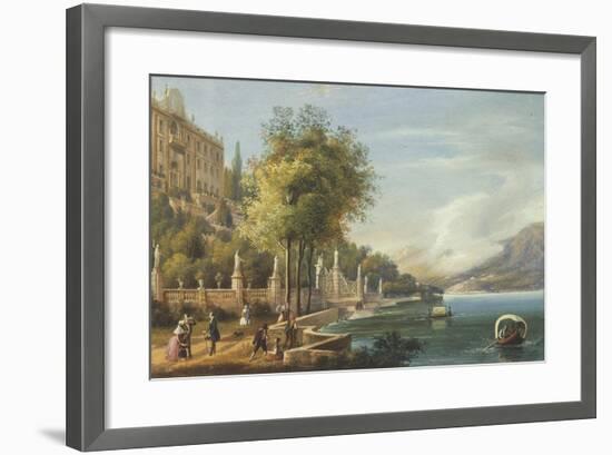 Italy, Como, View of Villa Carlotta and Lake-null-Framed Giclee Print
