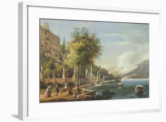 Italy, Como, View of Villa Carlotta and Lake-null-Framed Giclee Print