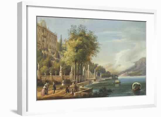 Italy, Como, View of Villa Carlotta and Lake-null-Framed Giclee Print