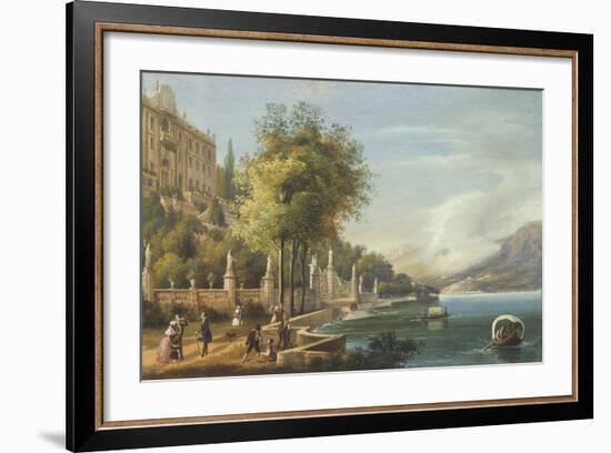 Italy, Como, View of Villa Carlotta and Lake-null-Framed Giclee Print