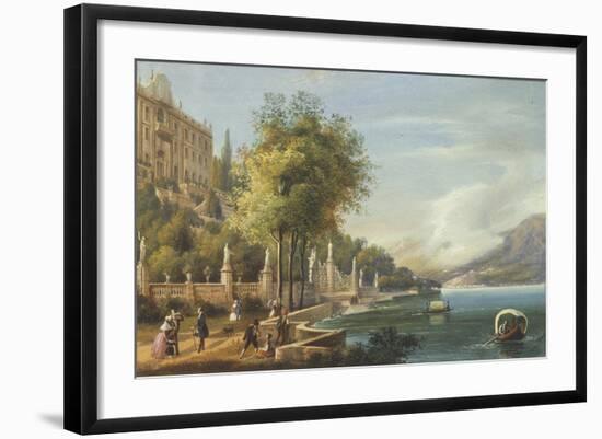 Italy, Como, View of Villa Carlotta and Lake-null-Framed Giclee Print