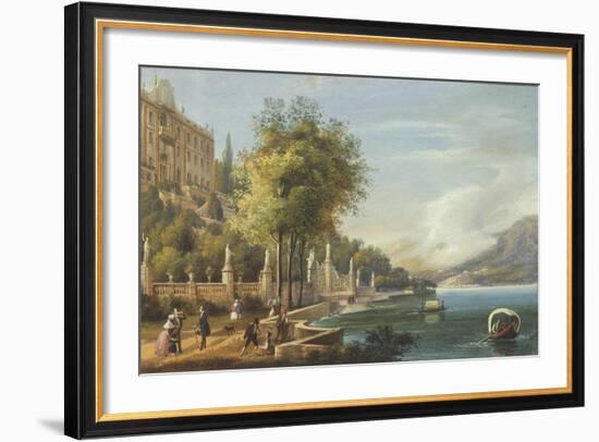 Italy, Como, View of Villa Carlotta and Lake-null-Framed Giclee Print