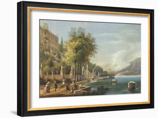 Italy, Como, View of Villa Carlotta and Lake-null-Framed Giclee Print