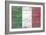 Italy Country Flag - Barnwood Painting-Lantern Press-Framed Art Print