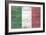 Italy Country Flag - Barnwood Painting-Lantern Press-Framed Art Print