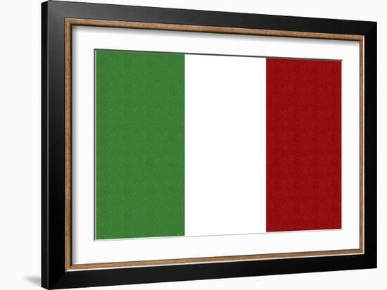 Italy Country Flag - Letterpress-Lantern Press-Framed Art Print