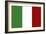 Italy Country Flag - Letterpress-Lantern Press-Framed Art Print