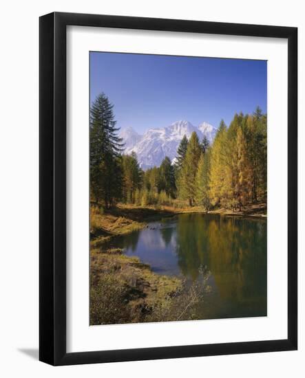 Italy, Dolomites, Cortina D'Ampezzo, Mountain Lake-Thonig-Framed Photographic Print