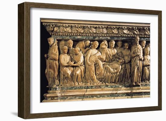 Italy, Emilia-Romagna, Bologna, Saint Dominic Basilica, Reginald of Orleans Sarcophagus Detail-null-Framed Giclee Print