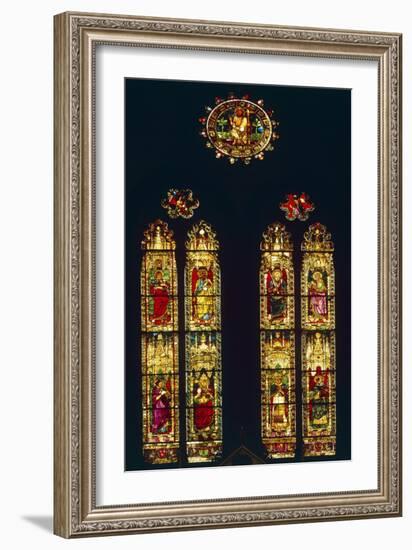 Italy, Emilia-Romagna, Bologna, Saint Petronius Basilica, Stained-Glass-null-Framed Giclee Print