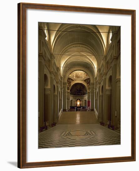 Italy, Emilia-Romagna, Cesena, Interior of Abbey of St Maria Del Monte-null-Framed Giclee Print