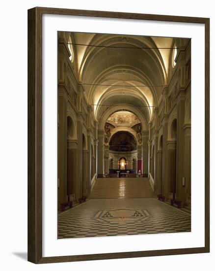 Italy, Emilia-Romagna, Cesena, Interior of Abbey of St Maria Del Monte-null-Framed Giclee Print