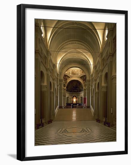 Italy, Emilia-Romagna, Cesena, Interior of Abbey of St Maria Del Monte-null-Framed Giclee Print