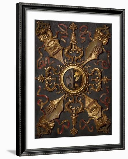 Italy, Emilia-Romagna, Ferrara, Palazzo Schifanoia, Hall of Virtue Decoration-null-Framed Giclee Print