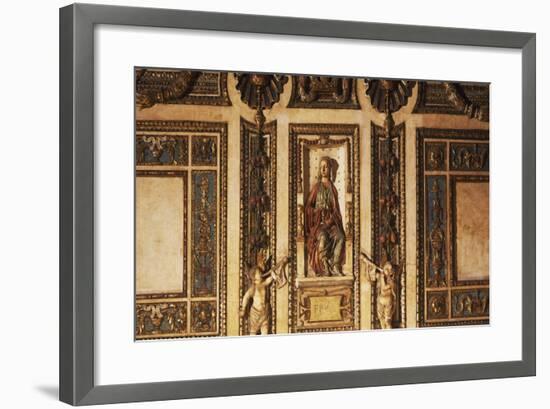 Italy, Emilia-Romagna, Ferrara, Palazzo Schifanoia, Hall of Virtue Decoration-null-Framed Giclee Print