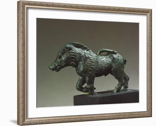 Italy, Emilia-Romagna, Velleia, Statuette Representing a Wild Boar, Bronze-null-Framed Giclee Print