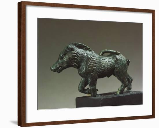 Italy, Emilia-Romagna, Velleia, Statuette Representing a Wild Boar, Bronze-null-Framed Giclee Print