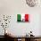 Italy Flag And Silhouettes-bioraven-Art Print displayed on a wall