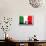 Italy Flag And Silhouettes-bioraven-Mounted Art Print displayed on a wall