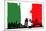 Italy Flag And Silhouettes-bioraven-Mounted Art Print