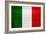 Italy Flag Design with Wood Patterning - Flags of the World Series-Philippe Hugonnard-Framed Art Print