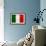 Italy Flag Design with Wood Patterning - Flags of the World Series-Philippe Hugonnard-Framed Art Print displayed on a wall