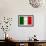 Italy Flag Design with Wood Patterning - Flags of the World Series-Philippe Hugonnard-Framed Art Print displayed on a wall