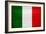 Italy Flag Design with Wood Patterning - Flags of the World Series-Philippe Hugonnard-Framed Art Print