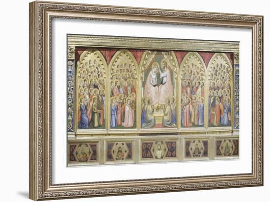 Italy, Florence, Basilica of Holy Cross, Bandini Baroncelli Chapel, Coronation of Virgin, 1328-Giotto di Bondone-Framed Giclee Print