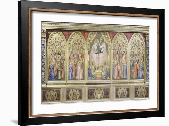 Italy, Florence, Basilica of Holy Cross, Bandini Baroncelli Chapel, Coronation of Virgin, 1328-Giotto di Bondone-Framed Giclee Print