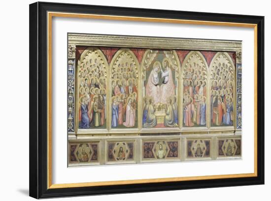 Italy, Florence, Basilica of Holy Cross, Bandini Baroncelli Chapel, Coronation of Virgin, 1328-Giotto di Bondone-Framed Giclee Print