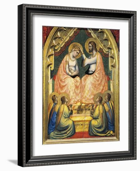 Italy, Florence, Basilica of Holy Cross, Bandini Baroncelli Chapel, Coronation of Virgin-Giotto di Bondone-Framed Giclee Print