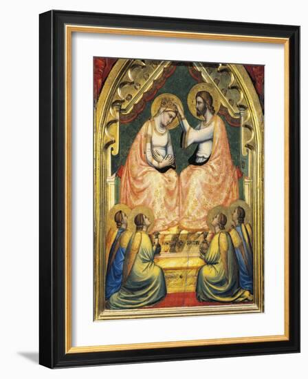 Italy, Florence, Basilica of Holy Cross, Bandini Baroncelli Chapel, Coronation of Virgin-Giotto di Bondone-Framed Giclee Print
