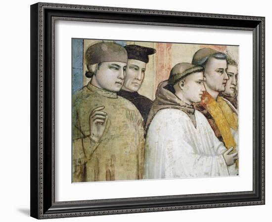 Italy, Florence, Basilica of Holy Cross, Bardi Chapel, Death of St Francis, 1325-1330-Giotto di Bondone-Framed Giclee Print