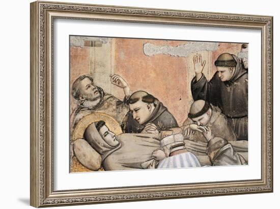 Italy, Florence, Basilica of Holy Cross, Bardi Chapel, Death of St Francis-Giotto di Bondone-Framed Giclee Print