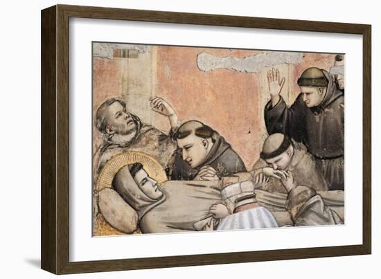 Italy, Florence, Basilica of Holy Cross, Bardi Chapel, Death of St Francis-Giotto di Bondone-Framed Giclee Print