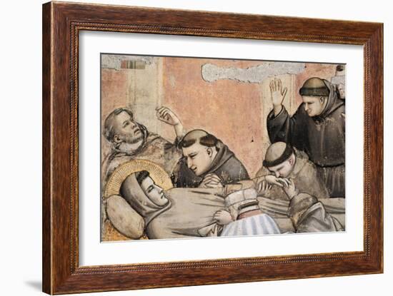 Italy, Florence, Basilica of Holy Cross, Bardi Chapel, Death of St Francis-Giotto di Bondone-Framed Giclee Print