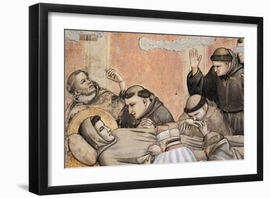 Italy, Florence, Basilica of Holy Cross, Bardi Chapel, Death of St Francis-Giotto di Bondone-Framed Giclee Print