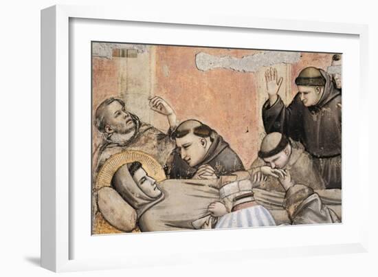 Italy, Florence, Basilica of Holy Cross, Bardi Chapel, Death of St Francis-Giotto di Bondone-Framed Giclee Print