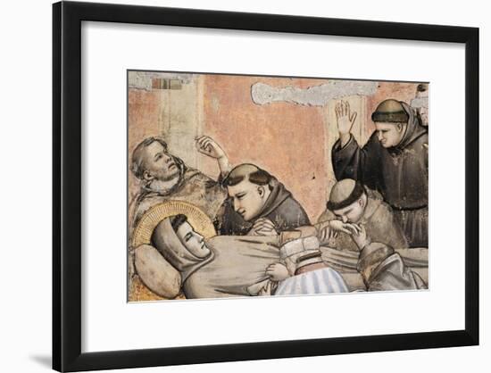 Italy, Florence, Basilica of Holy Cross, Bardi Chapel, Death of St Francis-Giotto di Bondone-Framed Giclee Print