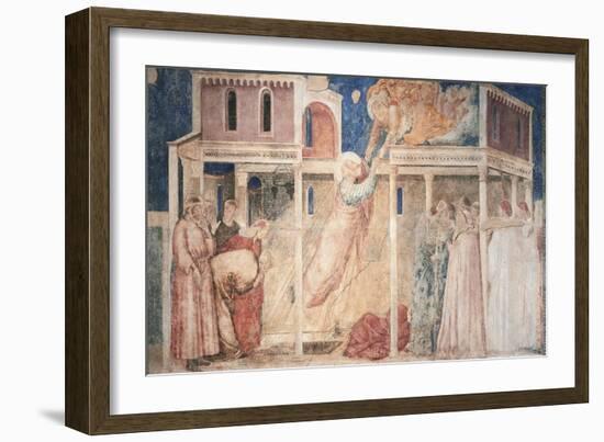 Italy, Florence, Basilica of Holy Cross, Peruzzi Chapel, Stories of John Evangelist: Kidnapping-Giotto di Bondone-Framed Giclee Print