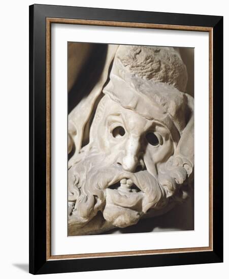 Italy, Florence, Church of San Lorenzo, Night, Detail from Tomb of Giuliano De' Medici, 1525-1534-null-Framed Giclee Print